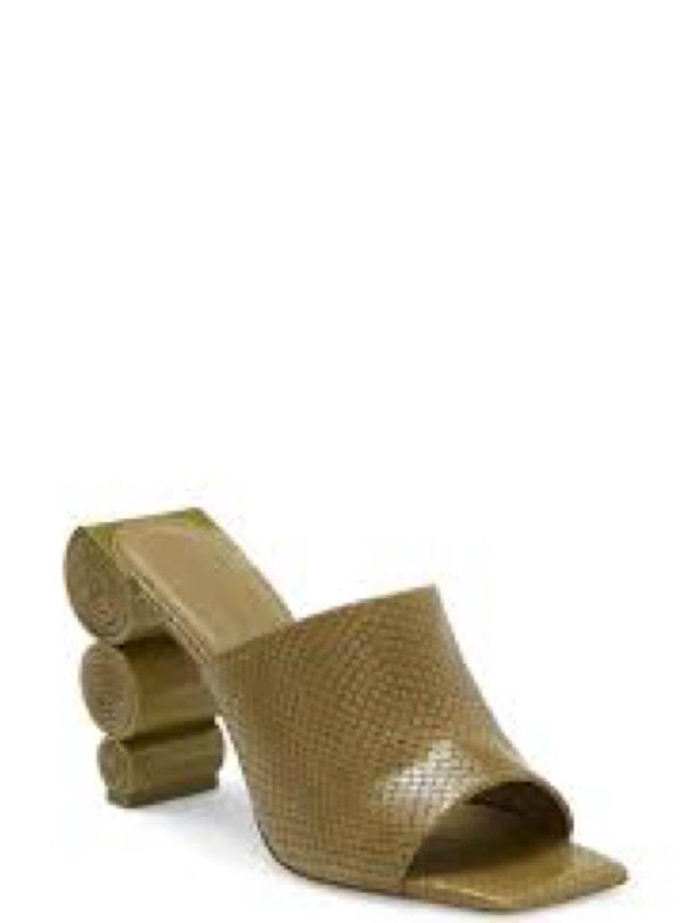 ‼️WOW‼️CULT GAIA OLIVE SCULPTURAL HEEL SANDAL MULE💚NWT‼️